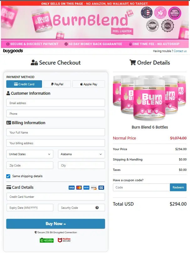 Burn Blend-Secure-Checkout